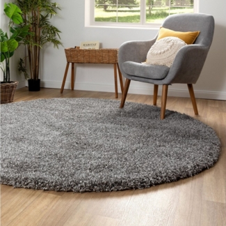 Steffensmeier Hochflor-Teppich Twilight - Rund, rund, Shaggy, Langflor, Kunstfell