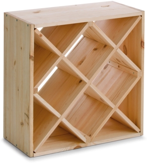 ZELLER Weinregal 13171 für 24 Flaschen, zertifiziertes Kiefernholz / Weinflaschen-Regalsystem