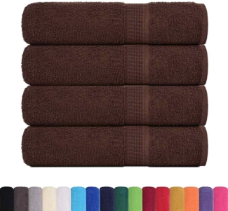 vidaXL Duschtücher 4 Stk. Braun 70x140 cm 360 g/m² 100% Baumwolle 136762