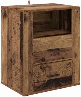 vidaXL Nachttisch mit Schubladen Altholz 35 x 50 x 60 cm Holzwerkstoff 881078