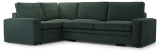 AX LIVING Cord Schlafsofa Ecksofa grün Treville mit Schlaffunktion L