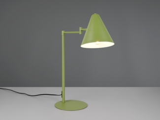 Retro Schreibtischlampe COSIMA mit Schwenkarm aus Metall Grün, Höhe 50,5cm