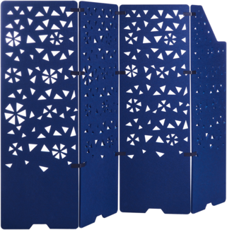 Schreibtischtrennwand Paravent Marineblau STARRY