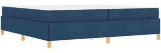 vidaXL Bettrahmen mit Matratze Blau 200 x 200 cm Stoff 3398968