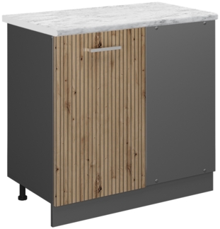 Eckunterschrank R-Line Artisan-Eiche 86 cm AP Marmor Vicco