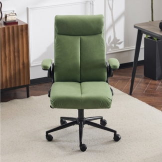VINGLI Bürostuhl Ergonomischer Schreibtischstuhl mit hochklappbarer Armlehne, Wippfunktion 105°-120°, Höhenverstellbar, 150KG Belastbarkeit