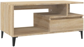Couchtisch, Sofatisch Sonoma-Eiche 90x49x45 cm Holzwerkstoff