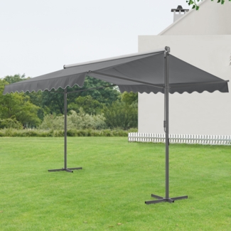 Standmarkise Selenizza freistehend 400x300x260cm Dunkelgrau [pro. tec]