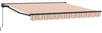 vidaXL Einziehbare Markise Blau und Orange 300 x 250 cm 3330013