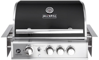 ALLGRILL Einbau-Gasgrill, CHEF M BLACK, Built-In Air System, 3 Brenner, Backburner, 83,3 x 64,5 x 46,5 cm
