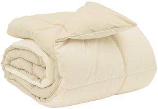 vidaXL Winterbettdecke Gepolstert Creme 200 x 240 cm Mikrofaser 42026149