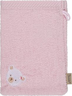 Sterntaler Waschlappen Doppelpack Bär Betty, 2er Pack Baby-Waschlappen, saugfähige Baumwolle, schöne Webkanten, süße Stickerei, weich und pflegeleicht, 21×15×0,5 cm, rosa