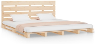 vidaXL Massivholzbett ohne Matratze 140x190 cm Kiefernholz 3190505