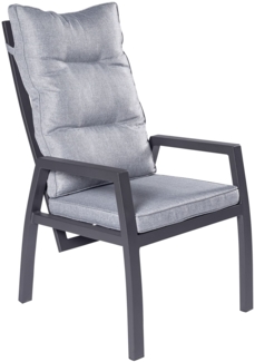 Positionsstuhl Burundi Verstellsessel Gartenstuhl Esstischstuhl Anthrazit