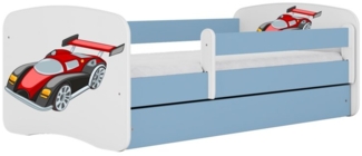 Raumhirsch Furniture Kinderbett 70x140, 80x160, 80x180 cm - Komplettset mit Matratze & Schublade (Bett für Mädchen, Einzelbett für Kinder von 2-12 Jahren, Rausfallschutz und Lattenrost), verschiedene Farben & Designs