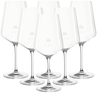 Leonardo PUCCINI Rotweinglas 0,2 l geeicht 6er Set "Gastro-Edition"