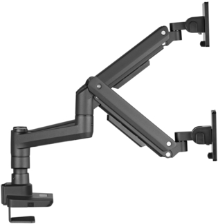 Equip 650182 17"-35" Hochleistungs-Tischhalterung für Zwei Monitore Schwarz