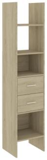 vidaXL Bücherregal Sonoma-Eiche 40x35x180 cm Holzwerkstoff 803419