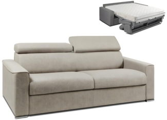 Schlafsofa 4-Sitzer Stoff VIZIR - Beige - Liegefläche: 160 cm - Matratzenhöhe: 18 cm