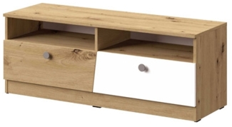 Lowboard "Nero" TV-Unterschrank 120 cm artisan eiche weiß matt