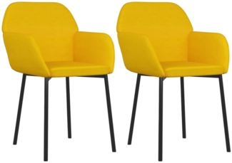 Esszimmerstühle 2 Stk. Gelb Samt [344708]