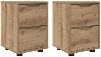 vidaXL Nachttische 2 pcs Artisan-Eiche 30,5 x 30 x 43 cm Holzwerkstoff 888816