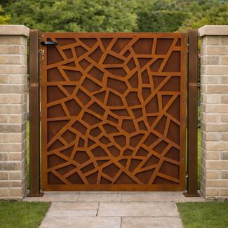 Gartentür Zauntür Gartentor 120cm Rost Hoftor Hoftür Gartenpforte Zauntor Design