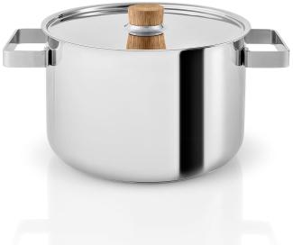 Eva Solo Nordic kitchen Topf, Kochtopf, Universaltopf, Suppentopf, Fleischtopf, Kochen, Edelstahl, Eiche, 4 L, 281240