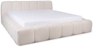 wonello Polsterbett Ariana, Bett mit Bettkasten und Lattenrost – eleganter Boucle-Stoff