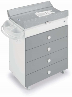 CAM Baby Mehrzweck-Wickelkommode Asia | Wickeltisch für 0-12 Monate | Mit Badewanne und Wickelauflage