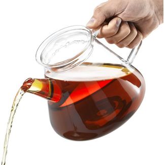 AdHoc Teekanne Orient+, 1,5 l, Borosilikatglas mit Edelstahlfilter, hitzebeständig & aromaschonend