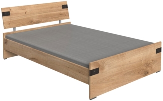 Bett Lakewood / Liverpool , Holzwerkstoff , Holzfarben , 146 x 85 x 210 cm