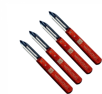 Marsvogel | 4er Set Universal Sparschäler mit Holzgriff | Universalschäler mit 2-schneidiger Edelstahl Klinge | robuster Schäler für Gemüse und Obst | Qualität by Marsvogel Solingen