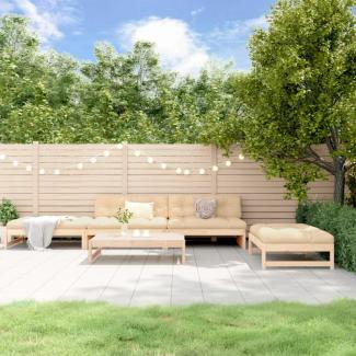 vidaXL 5-tlg. Garten-Lounge-Set mit Kissen Massivholz 3186116