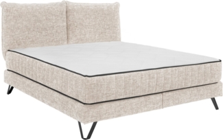 set one by Musterring Boxspringbett Baldwin, Liegefläche 180x200 cm, Duo-Matratze (H3/H4), Kopfteil zweigeteilt