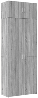 vidaXL Hochschrank Grau Sonoma 80x42,5x225 cm Holzwerkstoff 3281355