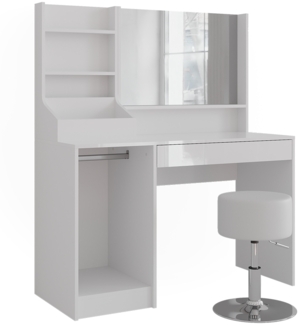 Schminktisch Sherry Weiß/Weiß Hochglanz 119.8 cm 4 Teile Vicco