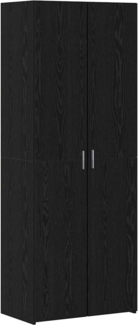 vidaXL Highboard Schwarz Eiche 70x42.5x185 cm Holzwerkstoff 3365590