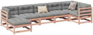 vidaXL 7-tlg. Garten-Sofagarnitur mit Kissen Massivholz Douglasie 3299547