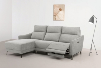 INOSIGN Ecksofa TAYLER 3-Sitzer, L-Form (Breite 239cm), elektr. Relaxfunktion, USB A/C, und Recamiere, Liegefunktion durch Recliner, Federkernpolsterung