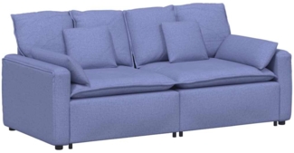 vidaXL Modulares Sofa mit Kissen Jeansblau 3321127