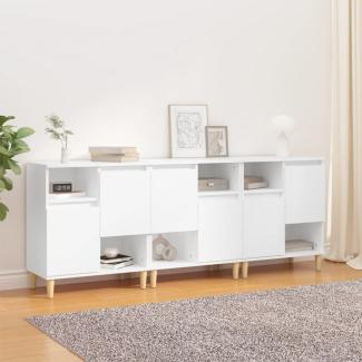 vidaXL Sideboards 3 Stk. Weiß 60x35x70 cm Holzwerkstoff 3185735