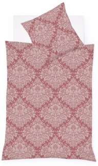 Fleuresse Lech Edelflanell Bettwäsche 135x200 Ornamente Barock rot 603739-4