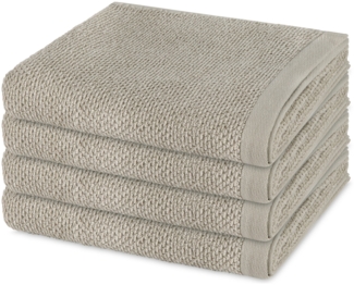 Möve Bliss 4 tlg. Frottier-Set - 4 X Handtuch (50 X 100cm) - 500 - Silver grey