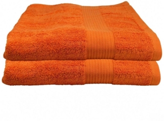 Julie Julsen Duschtücher 2-Duschtücher-Orange-Duschtuch 70 x 140 cm, Baumwolle (2-St)