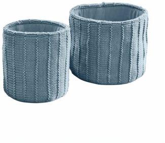 Mirabeau Dekokorb Box 2er Set Fiorenzo blau (2er Set, 2er Set)