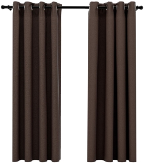 vidaXL Verdunkelungsvorhänge Ösen Leinenoptik 2 Stk. Taupe 140x175cm 321200
