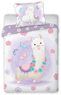 FARO pln Babybettwäsche Lama Baby Bettwäsche 2tlg Set 100x135 40x60 cm 100% Baumwolle, 2 teilig