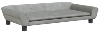 vidaXL Hundebett Hellgrau 100x50x21 cm Samt 172006