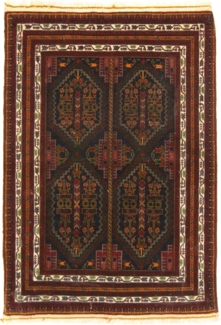 Morgenland Afghan Teppich - 140 x 100 cm - blau